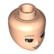 Tête de mini-poupée, Motif imprimé Yeux Bruns Rouges (Capitaine Ciel Elfes) (Minidoll Head, Reddish Brown Eyes Print (Elves Sky Captain))