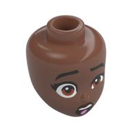 Visuel indicatif Rebrickable de Tête de mini-poupée, sourcils noirs, yeux bruns, lèvres rouge foncé, Bouche ouverte dégoûtée, Langue collante (Minidoll Head, Black Eyebrows, Brown Eyes, Dark Red Lips, Open Mouth Disgusted, Tongue Sticking Out)