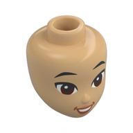 Tête de mini-poupée, Pensez sourcils noirs, yeux bruns, bouche ouverte Sourire (Minidoll Head, Think Black Eyebrows, Brown Eyes, Open Mouth Smile)