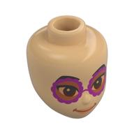 Tête de mini-poupée, Lunettes de soleil violet foncé (Minidoll Head, Dark Purple Sunglasses)