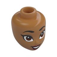Tête de mini-poupée, sourcils noirs, yeux bruns, lèvres rouge foncé (Minidoll Head, Black Eyebrows, Brown Eyes, Dark Red Lips)