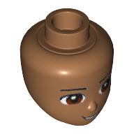 Tête de mini-poupée, yeux bruns, lèvres noires et bouche ouverte (Minidoll Head, Brown Eyes, Black Lips and Open Mouth)