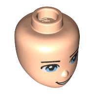 Tête de mini-poupée, yeux bleu clair et bouche ouverte (Minidoll Head, Light Blue Eyes and Open Mouth)