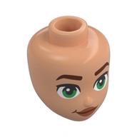 Tête de mini-poupée, Sourcils bruns rougeâtres, Yeux verts, Lèvres nougat (Minidoll Head, Reddish Brown Eyebrows, Green Eyes, Nougat Lips)
