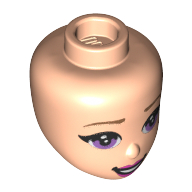 Tête de mini-poupée, yeux lavande moyen, lèvres roses, Dents (Minidoll Head, Medium Lavender Eyes, Pink Lips, Teeth)