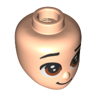 Tête de mini-poupée, yeux brun rougeâtre (Minidoll Head, Reddish Brown Eyes)