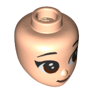 Tête de mini-poupée, yeux brun rougeâtre (Minidoll Head, Reddish Brown Eyes)