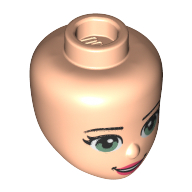 Tête de mini-poupée, yeux vert sable, lèvres roses (Minidoll Head, Sand Green Eyes, Pink Lips)