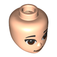 Tête de mini-poupée, grands yeux marron foncé imprimé (Minidoll Head, Big Dark Brown Eyes Print)