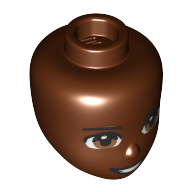 Tête de mini-poupée, Yeux noisette, ouvert Motif imprimé Bouche (Minidoll Head, Hazel Eyes, Open Mouth Print)