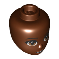 Tête de mini-poupée, Yeux noisette, motif : bouche ouverte (Minidoll Head, Hazel Eyes, Open Mouth Print)