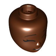 Visuel indicatif Rebrickable de Tête de mini-poupée, yeux fermés, motif : sourire (Minidoll Head, Closed Eyes, Smile Print)