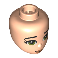 Tête de mini-poupée, motif : yeux brun clair (Minidoll Head, Light Brown Eyes Print)