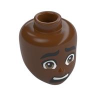 Visuel indicatif Rebrickable de Tête de mini-poupée, sourcils épais, yeux gris bleuté clair, Peur bouche ouverte (Minidoll Head, Thick Eyebrows, Light Bluish Grey Eyes, Scared Open Mouth)