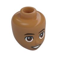 Tête de mini-poupée, sourcils brun rougeâtre, yeux bruns, sourire (Minidoll Head, Reddish Brown Eyebrows, Brown Eyes, Smile)