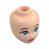 Tête de mini-poupée, Sourcils rouge foncé, Yeux azur moyen, Lèvres corail (Minidoll Head, Dark Red Eyebrows, Medium Azure Eyes, Coral Lips)