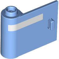 Visuel indicatif Rebrickable de Porte 1 x 3 x 2 gauche - ouvert entre charnière supérieure et inférieure avec motif imprimé en ligne blanche (Door 1 x 3 x 2 Left - Open Between Top and Bottom Hinge with White Line Print)