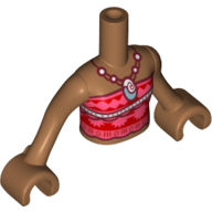 Visuel indicatif Rebrickable de Torse de mini-poupée Fille avec des perles blanches, collier avec coque motif imprimé, bras et mains nougat moyen (Minidoll Torso Girl with White Beads, Necklace with Shell Print, Medium Nougat Arms and Hands)