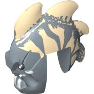 Tête de minifigurine spéciale, créature de l'homme de main avec des palmes (jawson) (Minifig Head Special, Henchman Creature with Fins (Jawson))