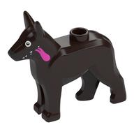 Visuel indicatif Rebrickable de Animal, chien, berger alsacien / allemand (chien de police) avec de grands yeux blancs, longue langue rose foncé motif imprimé (dante) (Animal, Dog, Alsatian / German Shepherd (Police Dog) with Big White Eyes, Long Dark Pink Tongue Print (Dante))