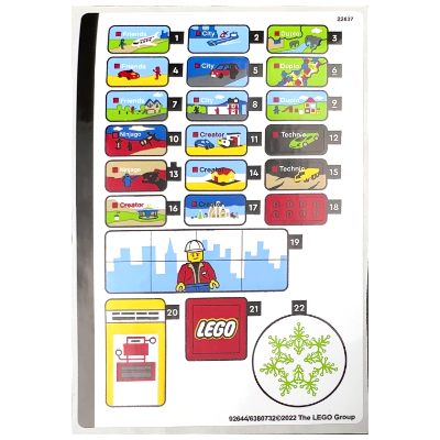 Visuel indicatif Rebrickable de Feuille d’autocollants pour le set 40528-1 (Sticker Sheet for Set 40528-1)