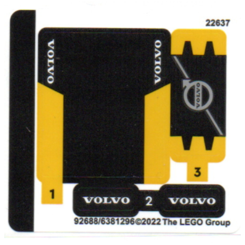 Visuel indicatif Rebrickable de Feuille d’autocollants pour le set 30433-1 (Sticker Sheet for Set 30433-1)