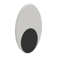Visuel indicatif Rebrickable de Bouclier ovoïde avec poignée avec motif imprimé ovale noir (œil) (Shield Ovoid with Grip with Black Oval (Eye) Print)