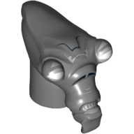 Visuel indicatif Rebrickable de Tête de minifigurine Spécial, Géonosien avec motif imprimé yeux gris (Minifig Head Special, Geonosian with Gray Eyes Print)