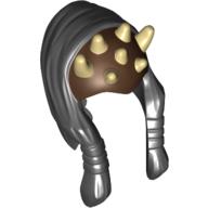 Coiffure zabrak avant pointes de crâne et cheveux eeth koth motif imprimé (Headdress Zabrak Front Skull Spikes and Hair Eeth Koth Print)