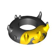 Tête haut zabrak cornes avec motif imprimé jaune (opress sauvage) (Head Top Zabrak Horns with Yellow Print (Savage Opress))