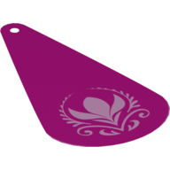 Cape, longue avec écusson floral (Elsa) imprimé (Neckwear Cape, Long with Floral Crest (Elsa) Print)