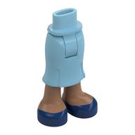 Visuel indicatif Rebrickable de Bassin mini-poupée et jupe longue avec jambes marron moyen, chaussures bleu foncé motif imprimé (Minidoll Hips and Long Skirt with Medium Brown Legs, Dark Blue Shoes Print)
