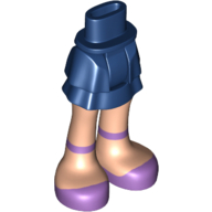 Visuel indicatif Rebrickable de Mini-poupée bassin et jupe en couches avec des jambes de nougat clair et des chaussures de lavande imprimé (Minidoll Hips and Layered Skirt with Light Nougat Legs and Lavender Shoes Print)