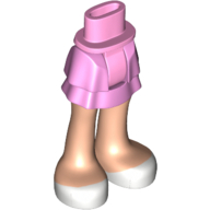 Visuel indicatif Rebrickable de Mini-poupée bassin et jupe en couches avec des jambes de nougat clair et des chaussures blanches motif imprimé (Minidoll Hips and Layered Skirt with Light Nougat Legs and White Shoes Print)