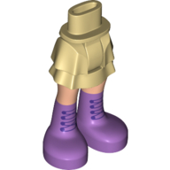 Visuel indicatif Rebrickable de Mini-poupée bassin et jupe en couches avec jambes de nougat clair et bottes de lavande (Minidoll Hips and Layered Skirt with Light Nougat Legs and Lavender Boots)
