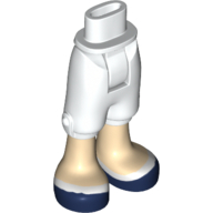 Visuel indicatif Rebrickable de Mini-poupée aux bassin et pantalon avec jambes de nougat clair et chaussures bleu foncé motif imprimé (Minidoll Hips and Cropped Trousers with Light Nougat Legs and Dark Blue Shoes Print)