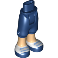 Visuel indicatif Rebrickable de Mini-poupée aux bassin et pantalon cropped avec jambes de nougat clair et chaussures de pont blanches (Minidoll Hips and Cropped Trousers with Light Nougat Legs and White Deck Shoes Print)