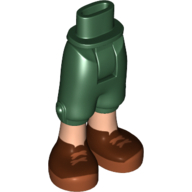 Visuel indicatif Rebrickable de Mini-poupée bassin et pantalon avec jambes de nougat clair et bottes marron / brun rougeâtre imprimé (Minidoll Hips and Cropped Trousers with Light Nougat Legs and Brown / Reddish Brown Boots Print)