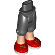 Visuel indicatif Rebrickable de Mini-poupée bassin et pantalon recadré avec motif imprimé de chaussures à lacets rouges (Minidoll Hips and Cropped Trousers with Red Laced Shoes Print)