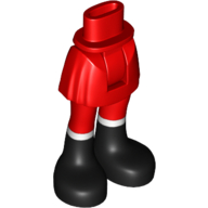 Visuel indicatif Rebrickable de Mini-poupée bassin et jupe courte avec leggings rouges et bottes noires motif imprimé (Minidoll Hips and Short Skirt with Red Leggings and Black Boots Print)