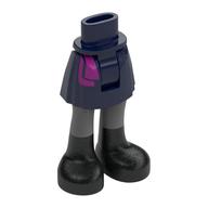 Visuel indicatif Rebrickable de Mini-poupée bassin et jupe courte avec jupe bleu foncé avec décoration magenta, bottes noires (Minidoll Hips and Short Skirt with Dark Blue Skirt with Magenta Decoration, Black Boots)
