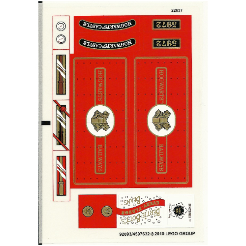 Visuel indicatif Rebrickable de Feuille d’autocollants pour le set 4841-1 (Sticker Sheet for Set 4841-1)
