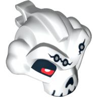 Tête de minifigurine spéciale, crâne avec attache, mâchoire supérieure avec ongles frontaux motif imprimé (Minifig Head Special, Skull with Clip, Upper Jaw with Forehead Nails Print)