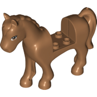 Visuel indicatif Rebrickable de Animal, Cheval avec 2 x 2 découpes, yeux azur, yeux marron motif imprimé (Animal, Horse with 2 x 2 Cutout, Azure Eyes, Brown Eyes Print)