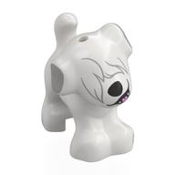Visuel indicatif Rebrickable de Animal, Chien, Petit debout avec des oreilles gris foncé, Cheveux sur les yeux motif imprimé (Animal, Dog, Small Standing with Dark Bluish Grey Ears, Hair over Eyes Print)