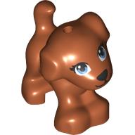 Visuel indicatif Rebrickable de Animal, Chien, Petit debout avec des yeux bleus, Nez noir (Animal, Dog, Small Standing with Blue Eyes, Black Nose)