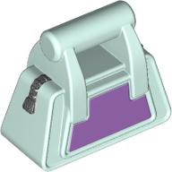 Visuel indicatif Rebrickable de Sac / sac à main / sac à main Angulaire avec fermeture à glissière et côté violet foncé imprimé (Bag / Handbag / Purse Angular with Zipper and Dark Purple Side Print)