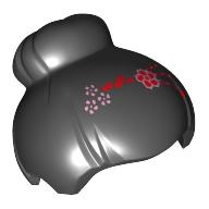 Chignon de noeud haut de cheveux avec motif imprimé de fleurs (Hair Top Knot Bun with Flowers Print)