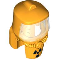 Visuel indicatif Rebrickable de Masque, combinaison de danger avec bouclier transparent, motif imprimé d'avertissement de radioactivité (Mask, Hazard Suit with Trans-Clear Shield, Radioactivity Warning Print)