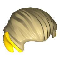 Cheveux balancés Retour avec oreilles pointues Motif imprimé jaune (Hair Swept Back with Pointy Ears Yellow Print)